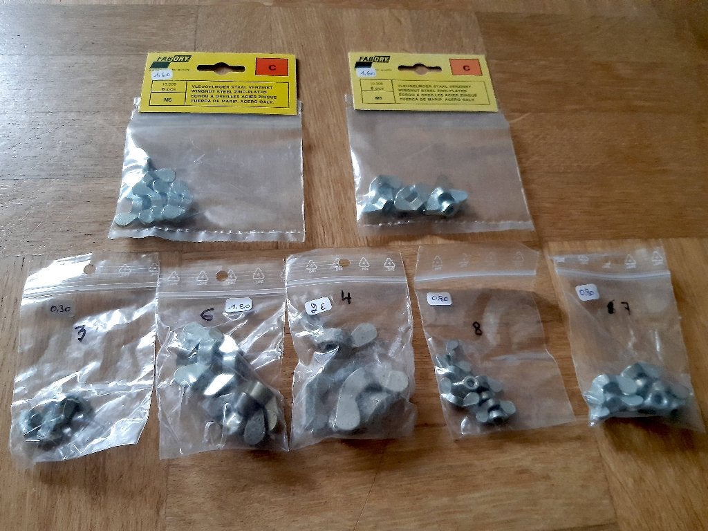 Verschillende vleugelmoeren, Bricolage & Construction, Enlèvement