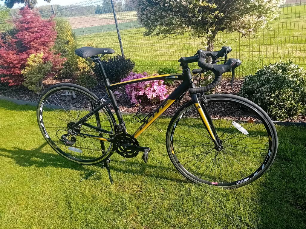 Elite Pau Maat 47 (S) | Zwart/Okergeel | Nette staat, Fietsen en Brommers, Fietsen | Racefietsen, Zo goed als nieuw, Velgrem, Ophalen