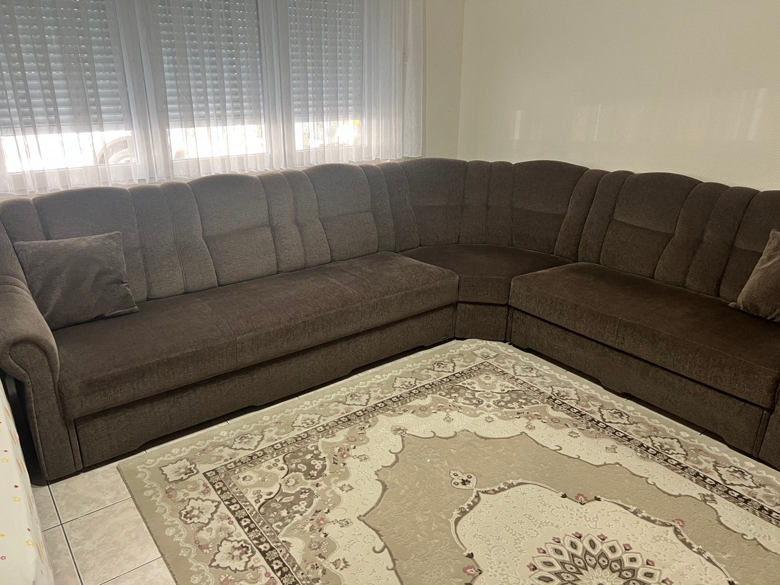 Hoeksalon met slaapbank en kist, Huis en Inrichting, Ophalen, Zo goed als nieuw, Stof