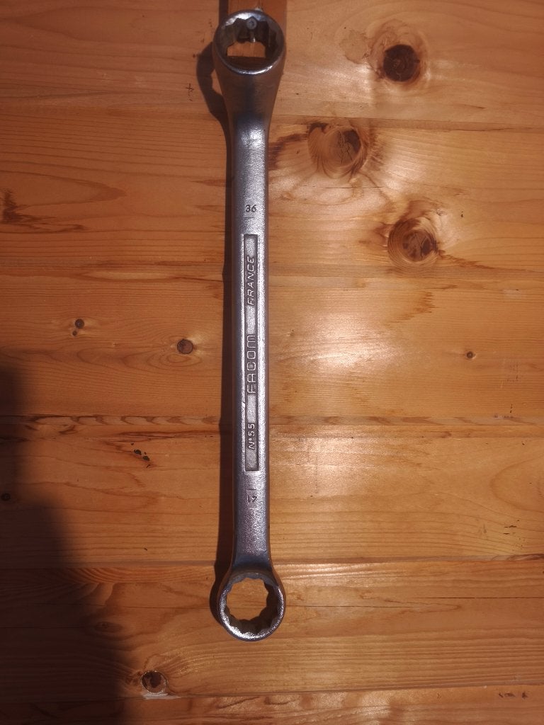 20 € Clé polygonale contre-couudée FACOM 36 - 41 mm, Bricolage & Construction, Enlèvement, Comme neuf, Facom