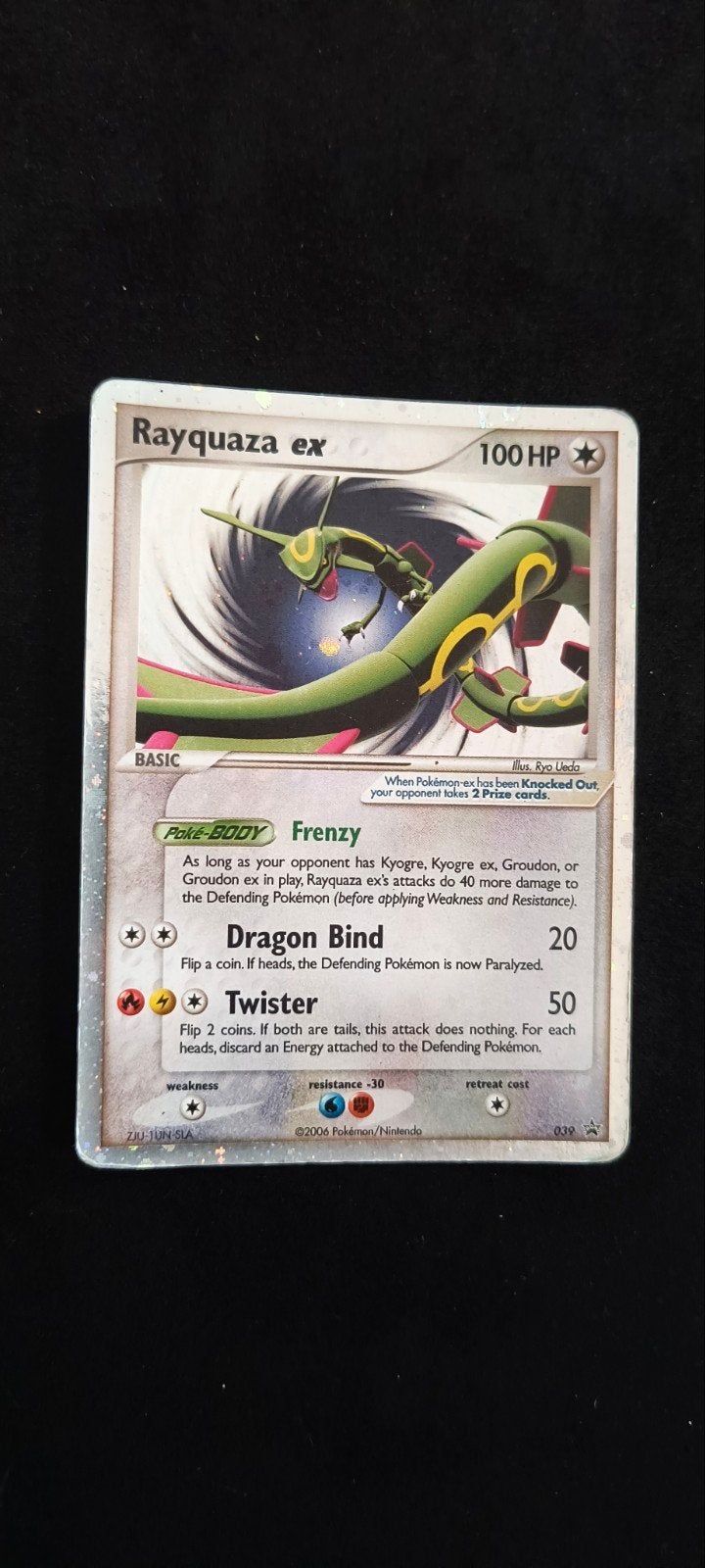 Rayquaza ex 039 promo, Enlèvement ou Envoi, Utilisé, Cartes en vrac, Foil
