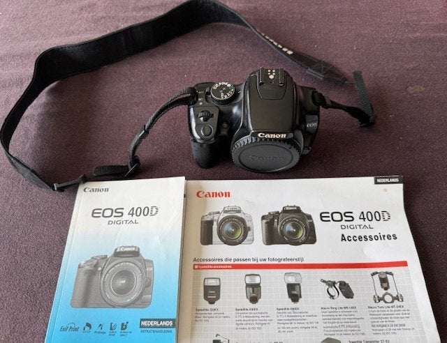 Digitale camera Canon EOS 400D, ev. met zoomlens 28-105 ., TV, Hi-fi & Vidéo, Batterie, Canon, Comme neuf, Enlèvement