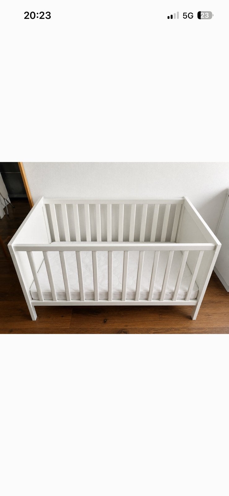 Lit bebe + matelas, Enfants & Bébés, Enlèvement, Comme neuf, Lit
