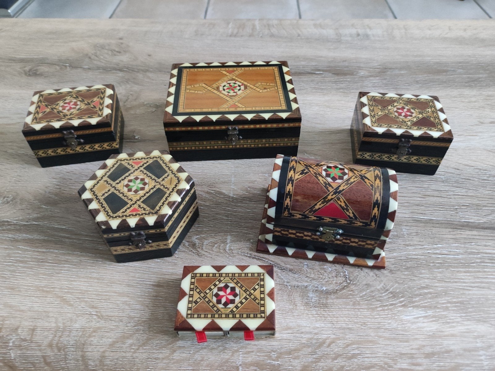 6 boîtes de rangement décoration, Enlèvement, Comme neuf