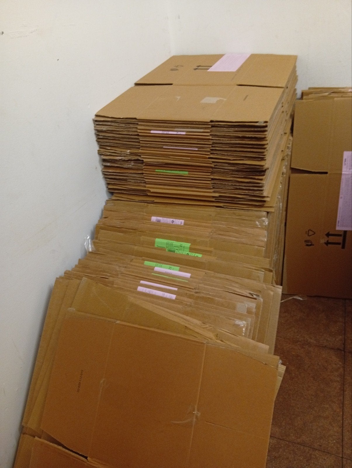 cartons, Enlèvement