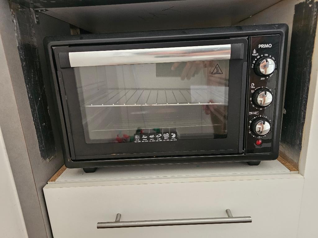 PRIMO PR250OV mini oven – 34L – hetelucht & grill, Elektronische apparatuur, Ovens, Ophalen, Minder dan 45 cm, Gebruikt, Hete lucht