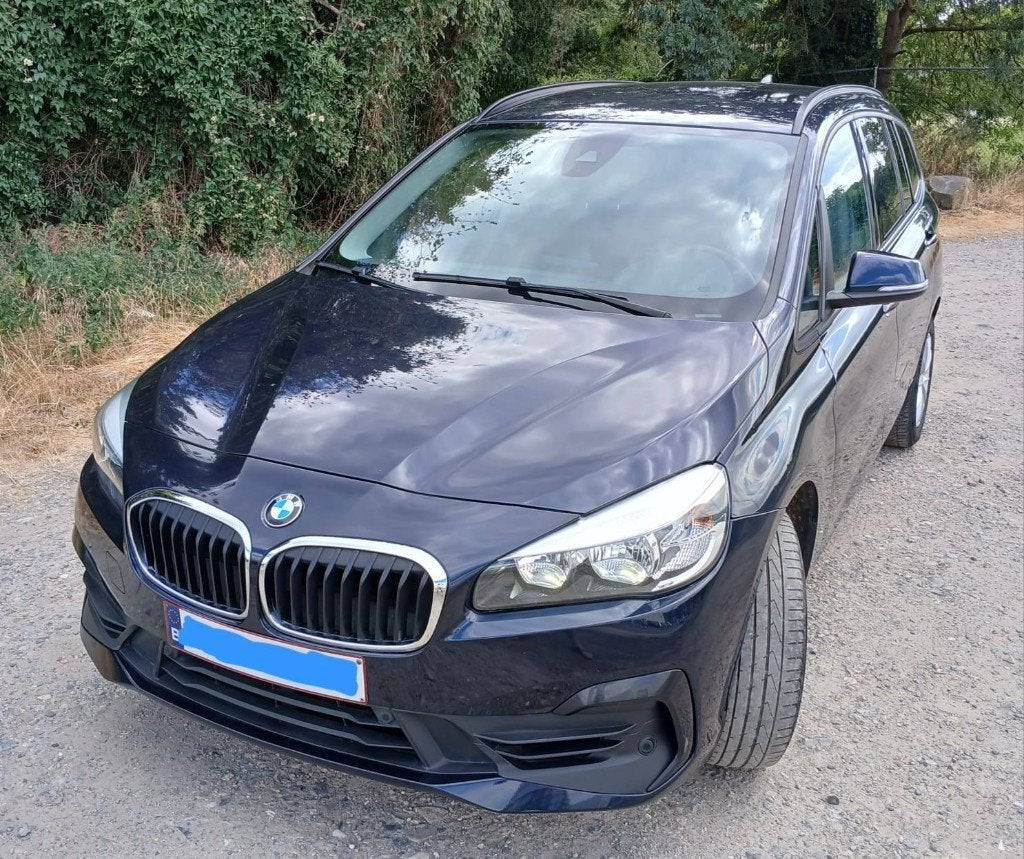 BMW 218i Gran Tourer – 7 places – Automatique – Essence, Autos, Cuir, 7 places, Noir, 5 portes
