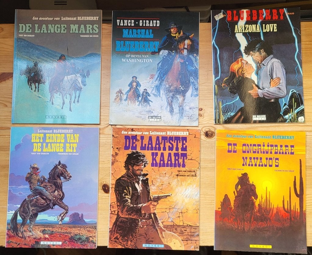 BLUEBERRY 6 albums, Meerdere stripboeken, Ophalen of Verzenden, Zo goed als nieuw