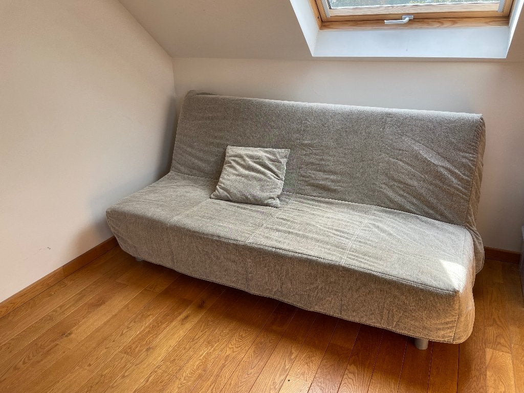 Canapé lit 3 places -  140cm x 200cm (mode couchage), Gris, 140 cm, Enlèvement, Utilisé