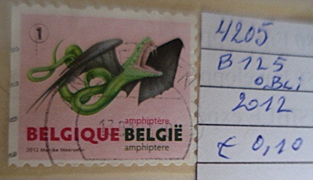 België nr. 4205 (O), Verzenden, 1 plakker, Zonder envelop, Gestempeld