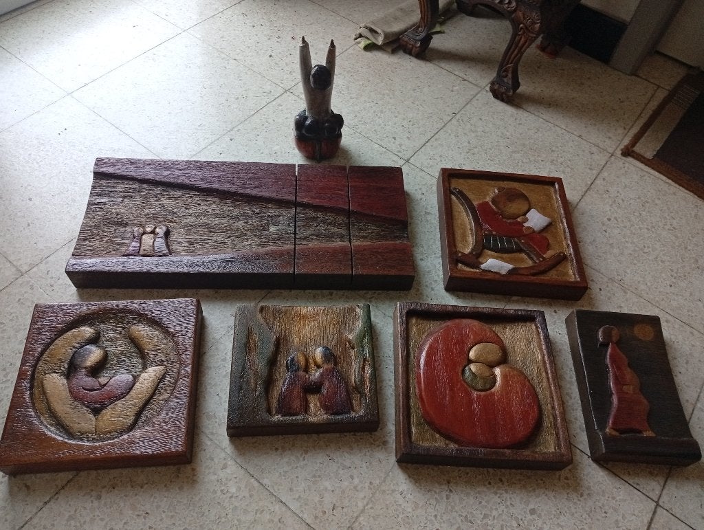houtsnijwerkjes carla pols, Beschilderd, Ophalen of Verzenden, Hout, Europa
