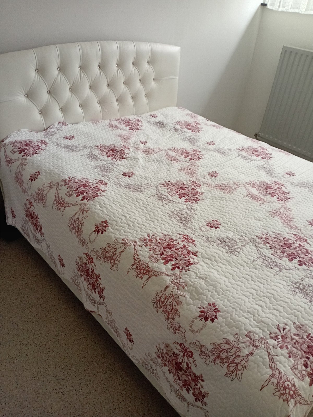 Lit avec matelas pour 2 personnes, Enlèvement, Blanc