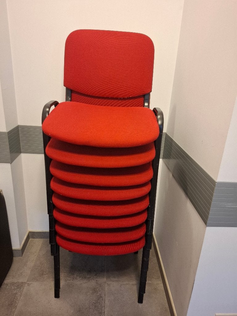 8 Stoelen, Rouge, Tissus, Enlèvement, Cinq, Six Chaises ou plus