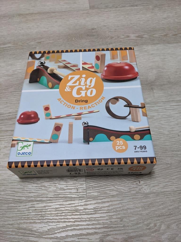 DJECO Zig&Go Dring Kettingreactie - Volledig, Kinderen en Baby's, Speelgoed | Educatief en Creatief, Ophalen of Verzenden, Zo goed als nieuw