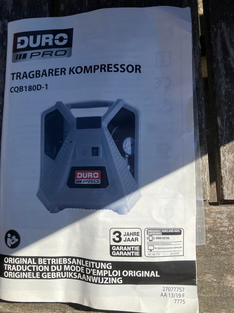 Draagbare compressor 20€, Ophalen, Zo goed als nieuw