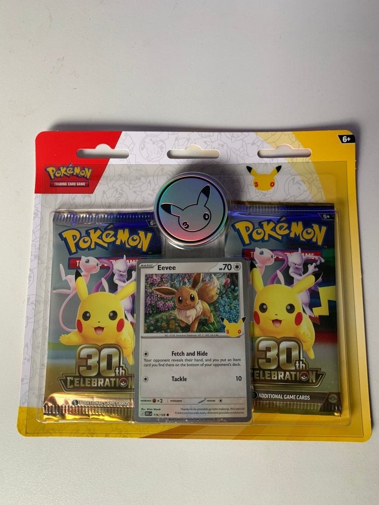 Blister de 2 Pokémon TCG : 30e célébration (Evee), Enlèvement ou Envoi, Neuf, Booster, Foil