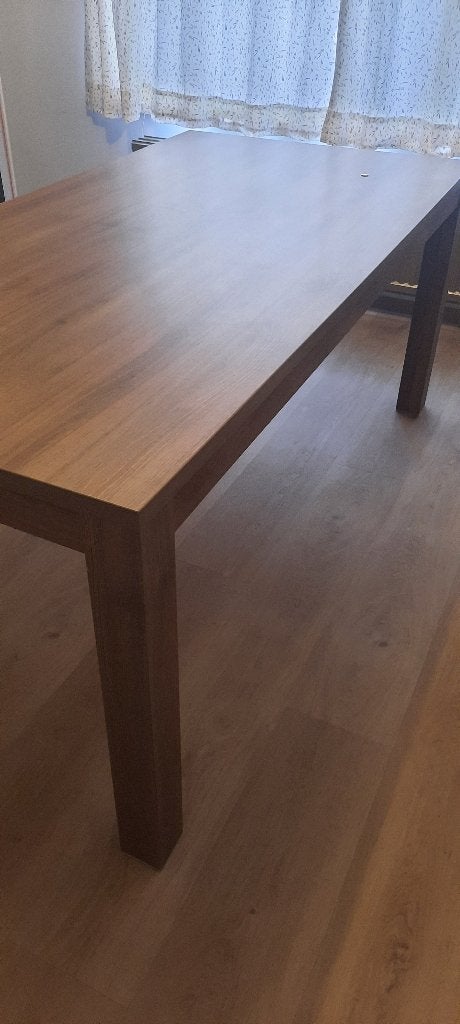 Eettafel met houtmotief 1m80 op 90, Ophalen