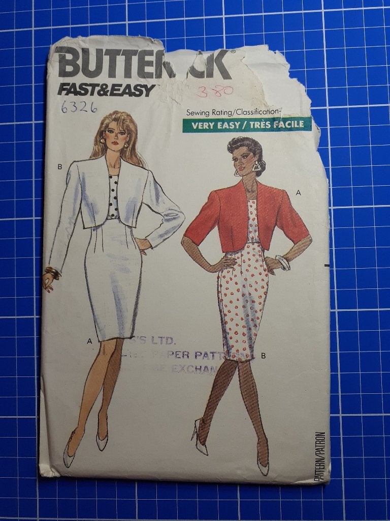 Naaipatroon Butterick 6326 VINTAGE, Hobby en Vrije tijd, Kledingpatronen, Overige merken, Vrouw, Ophalen of Verzenden, Overige typen