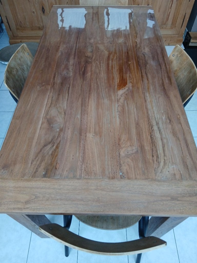 Teaken tafel, Ophalen, Teakhout, 50 tot 100 cm, Zo goed als nieuw