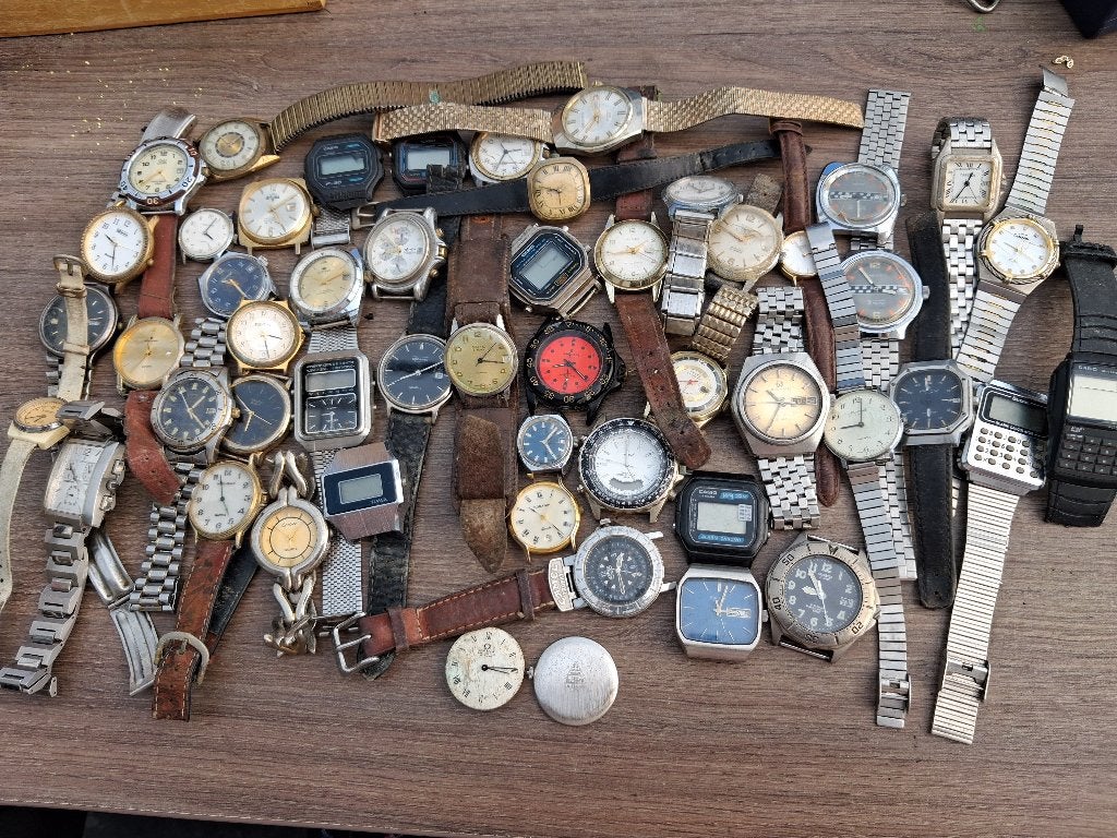 Lot de montres vintage Cartier, Seiko, Citizen, Omega, Montre-bracelet, Citizen, Inconnu, Autres matériaux