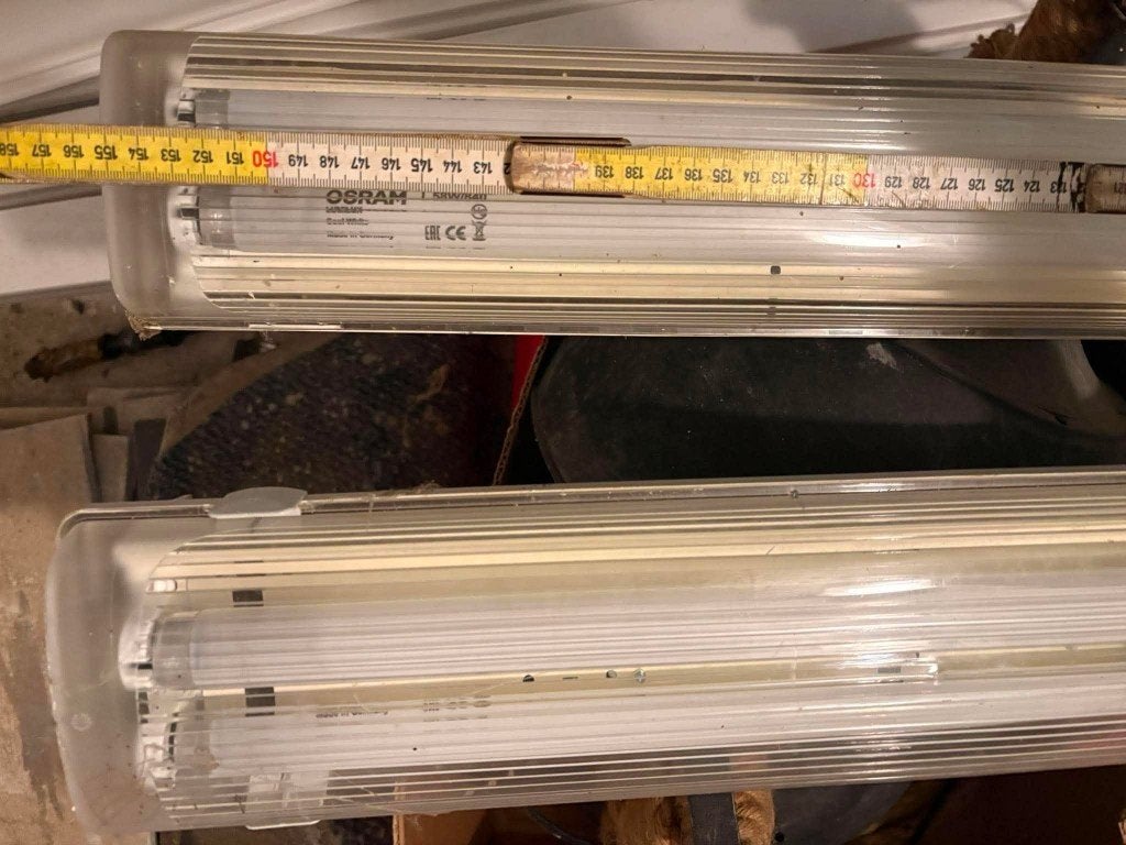 TL verlichtingsarmaturen 2 stuks, Ophalen, Gebruikt, Overige stijlen, Inclusief lichtbron