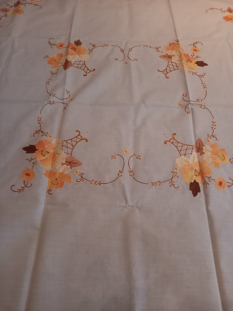 Tafelkleed met 4 servetten, Tafelkleed, Ophalen of Verzenden, Nieuw, Geborduurd
