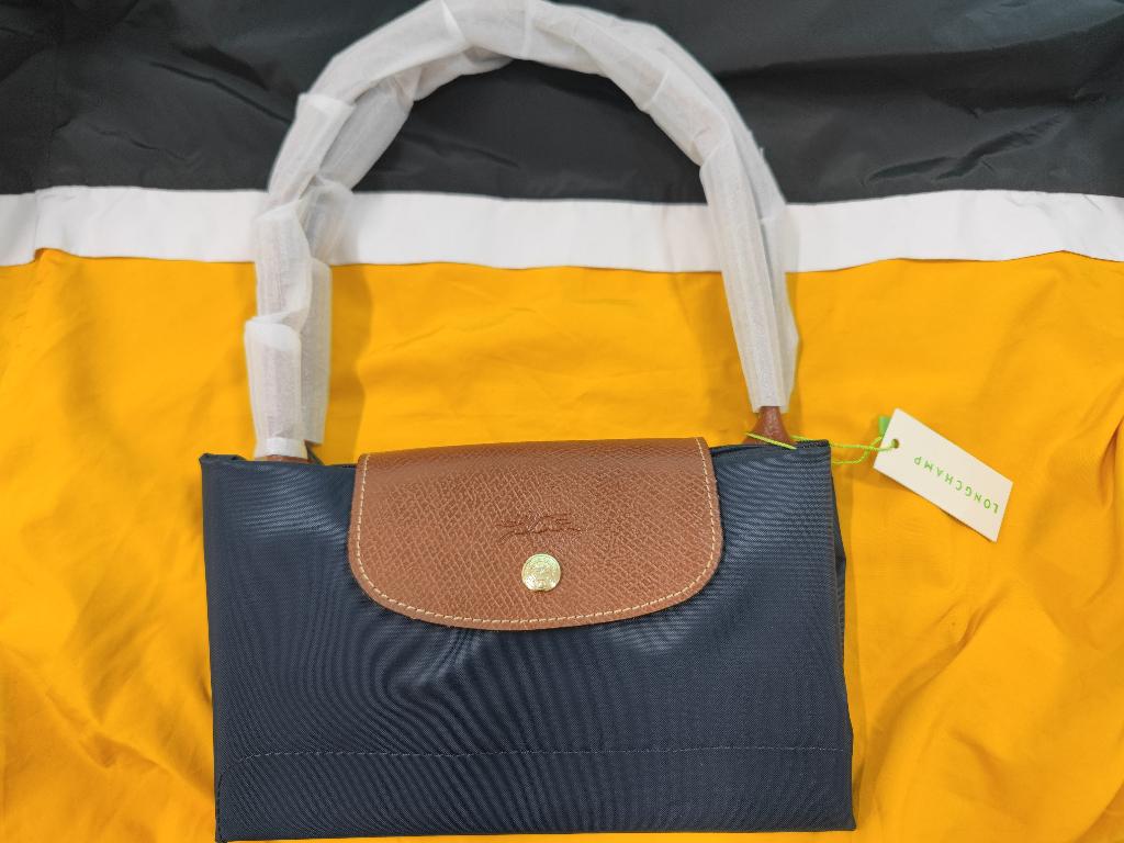 Sac à main Longchamp Le Pliage Original taille L, Envoi, Neuf, Bleu, Sac à main