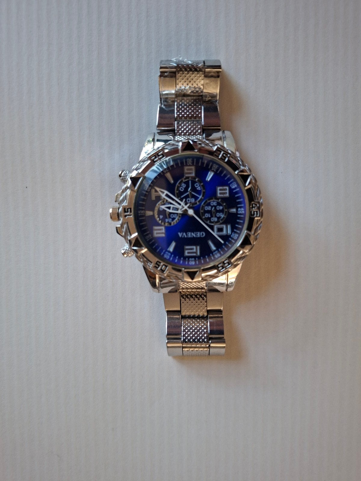 Nouvelle montre SHAARMS pour homme - bleu/argent - quartz -, Enlèvement ou Envoi, Argent