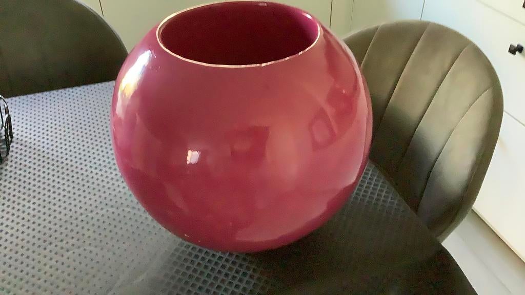 Bloempot roze/fusia, Huis en Inrichting, Ophalen, Zo goed als nieuw