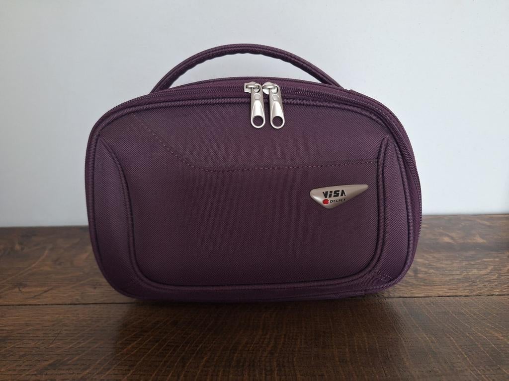 Delsey toilettas, Zo goed als nieuw, Paars, Softcase