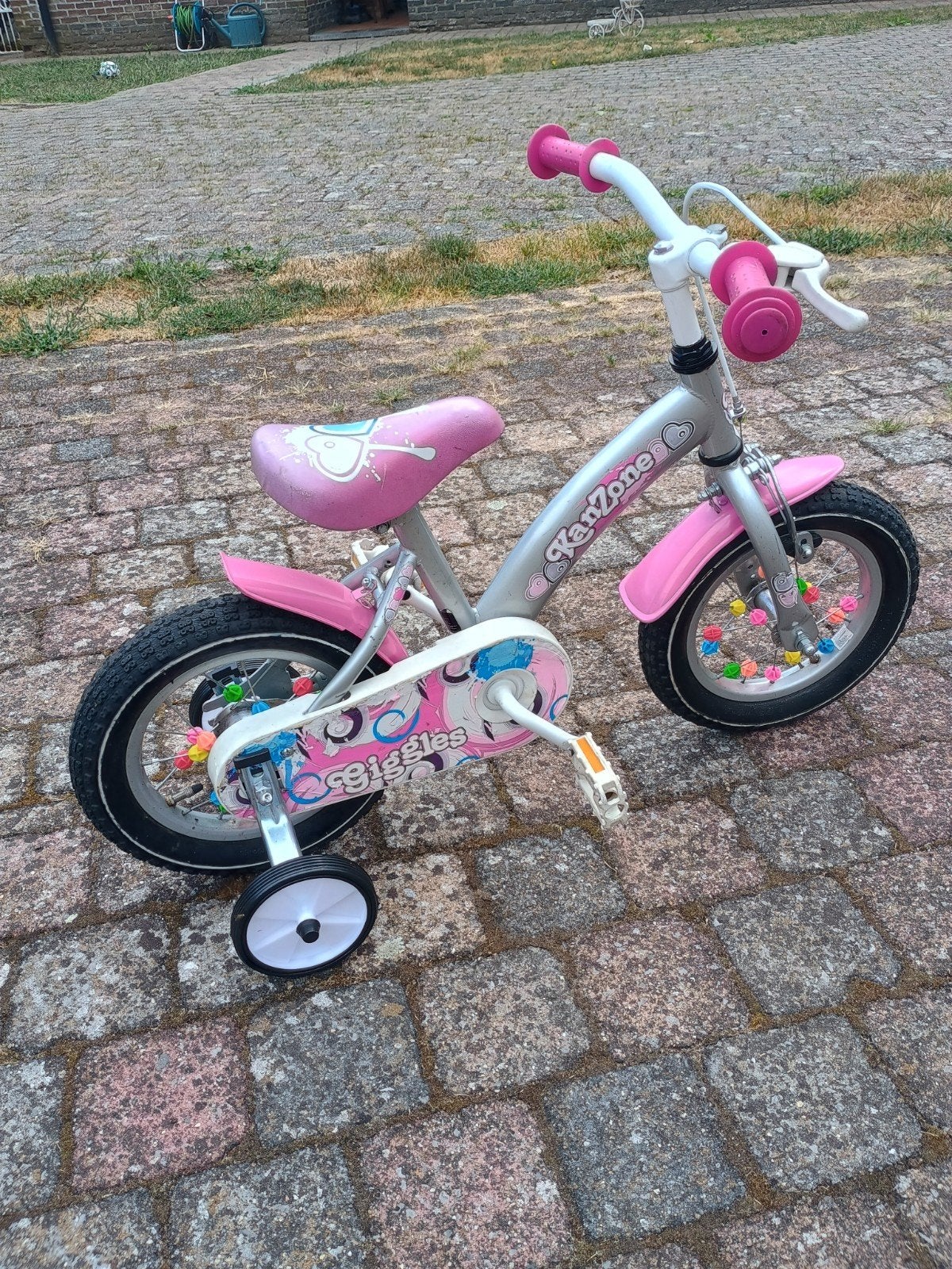 12 inch fietsje, Fietsen en Brommers, Ophalen, Zijwieltjes, Gebruikt, Velgrem