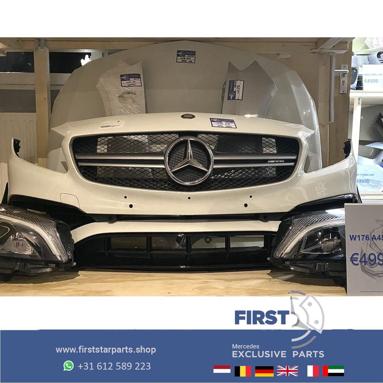 W176 FACELIFT 45 AMG VOORKOP WIT AERO A45 A KLASSE 2018 orig, Utilisé, -, Avant, -