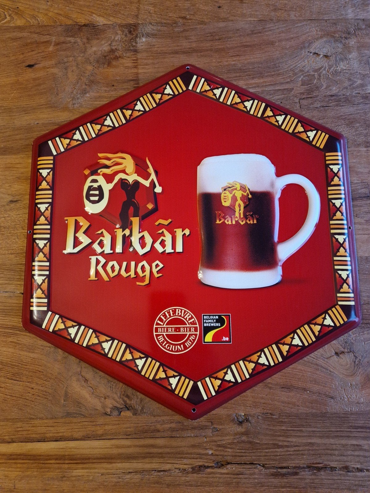 blikken reclamebord Barbãr Rouge, Verzamelen, Ophalen of Verzenden