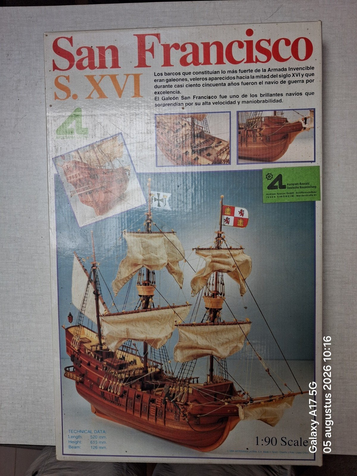 modelboot San Francisco Artisania Latina, Ophalen, Gebruikt, 1:50 tot 1:200