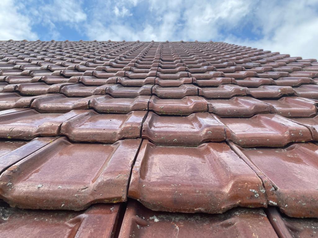 Dakpannen 80 vierkante meter+ 9 meter nokpan, Doe-het-zelf en Bouw, Ophalen, Zo goed als nieuw, Dakpannen