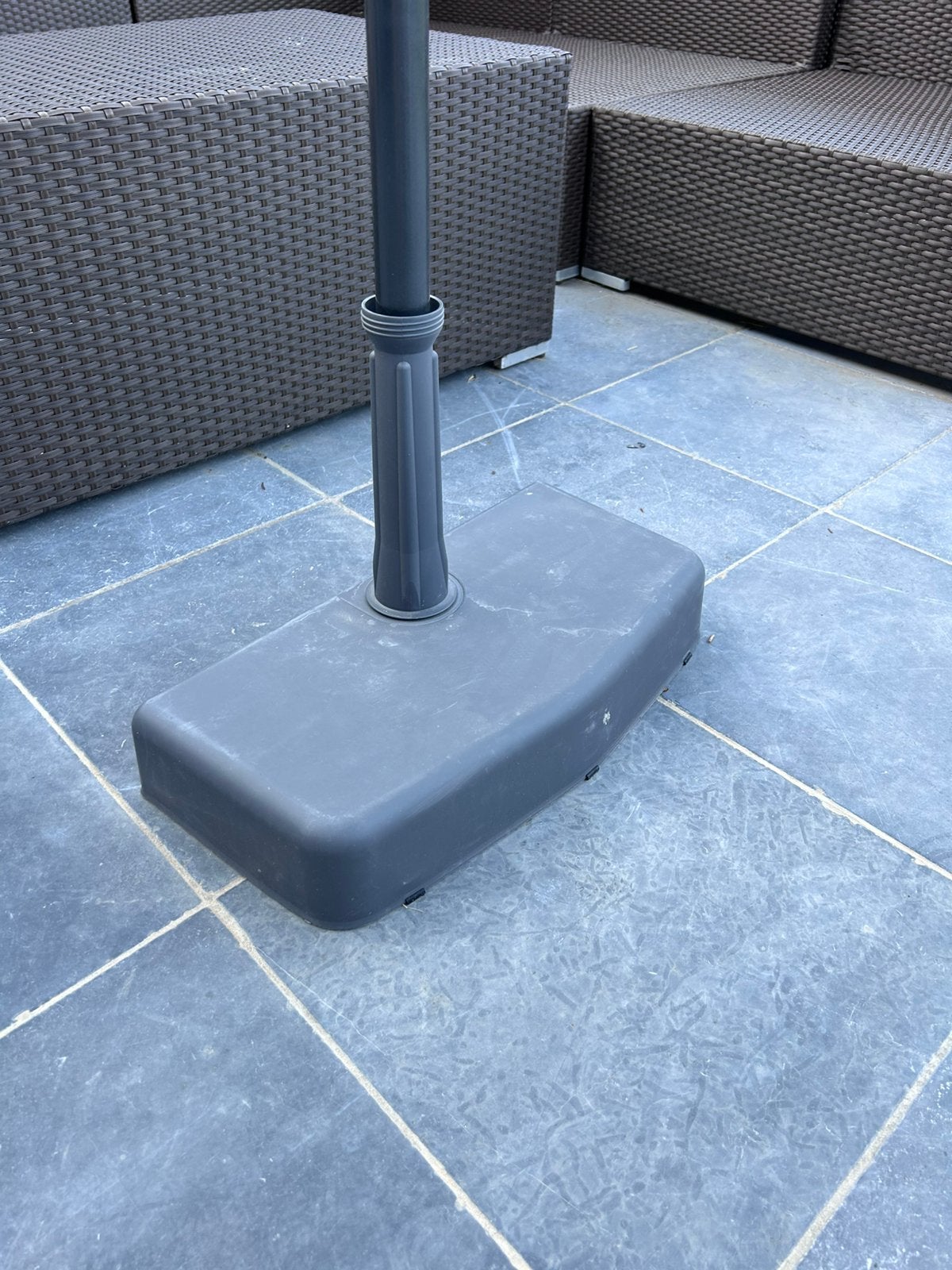 Handson balkonvoet grijs 51x32 cm, Enlèvement, Comme neuf, Moins de 1 mètre, Base de parasol