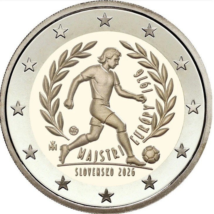 Slowakije 2026 – EK winst 1976 - 2 euro UNC, Ophalen of Verzenden, Slowakije, 2 euro, Losse munt
