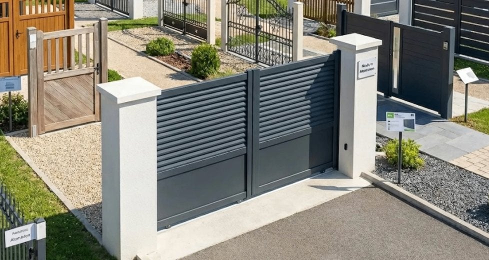 tuinpoort SHOWROOMMODEL schuifpoort aluminium VERO, Tuin en Terras, Tuinpoorten, Ophalen, Schuifpoort, Aluminium, Zo goed als nieuw