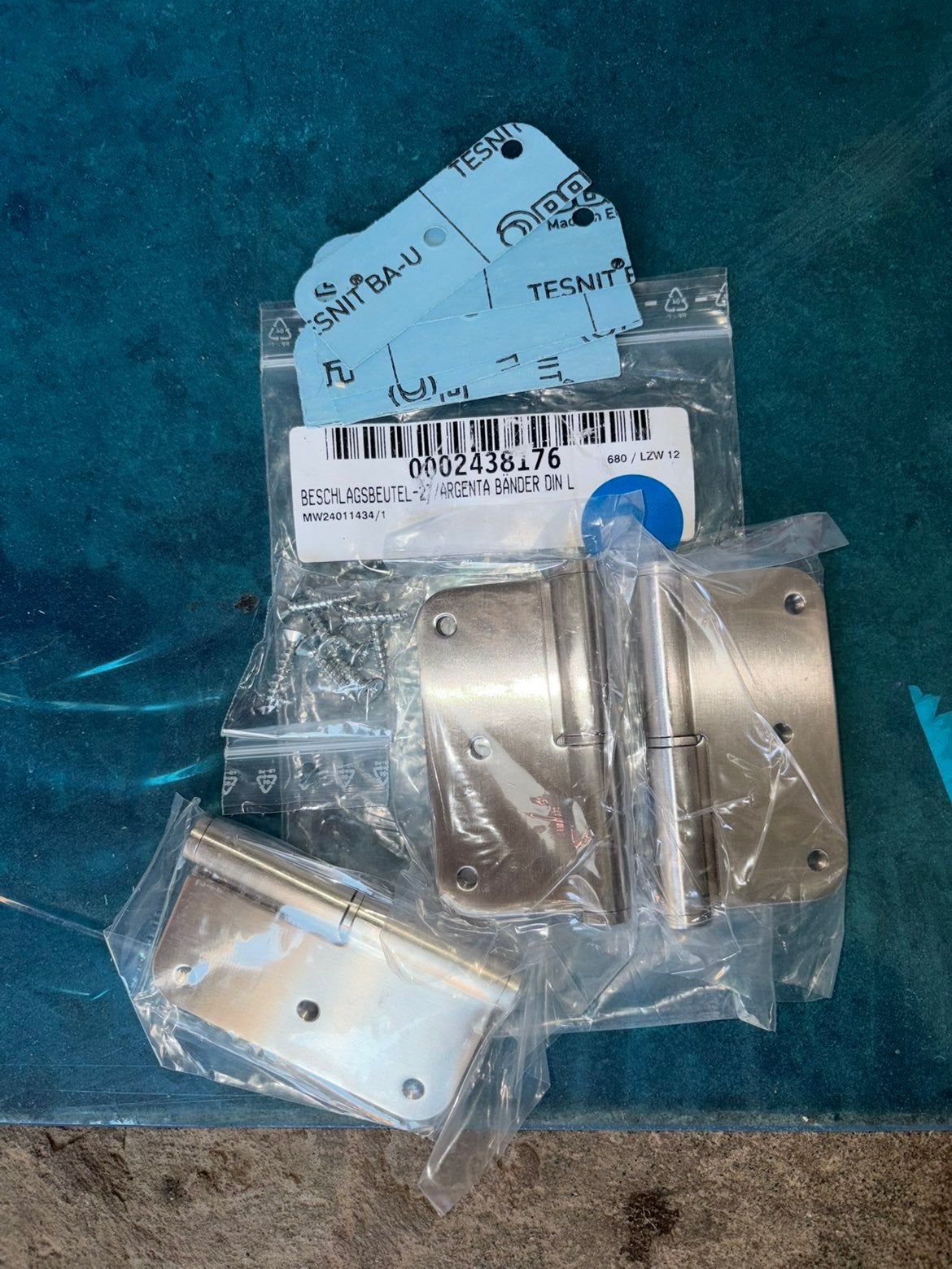 Charnières Argenta neuves – 18 pièces, Enlèvement, Neuf, Autres types, Inox