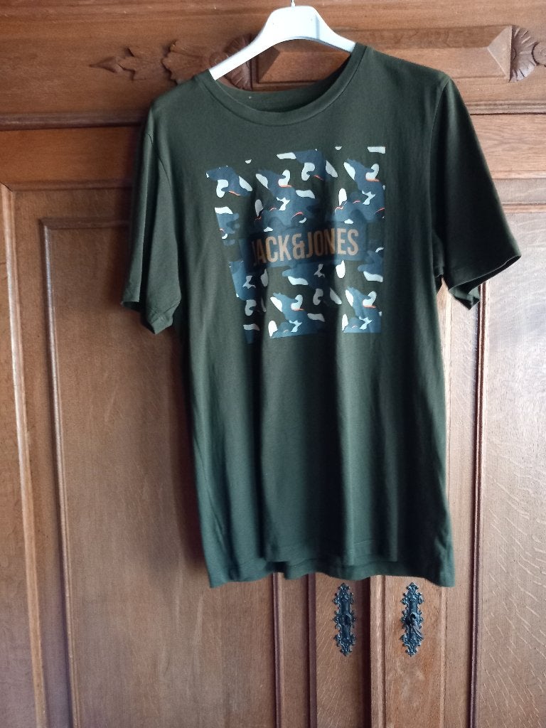 JACK&JONES T-SHIRT VOOR TIENERS - maat 16 jaar, Kleding | Heren, T-shirts, Verzenden, Zo goed als nieuw, Jack&Jones