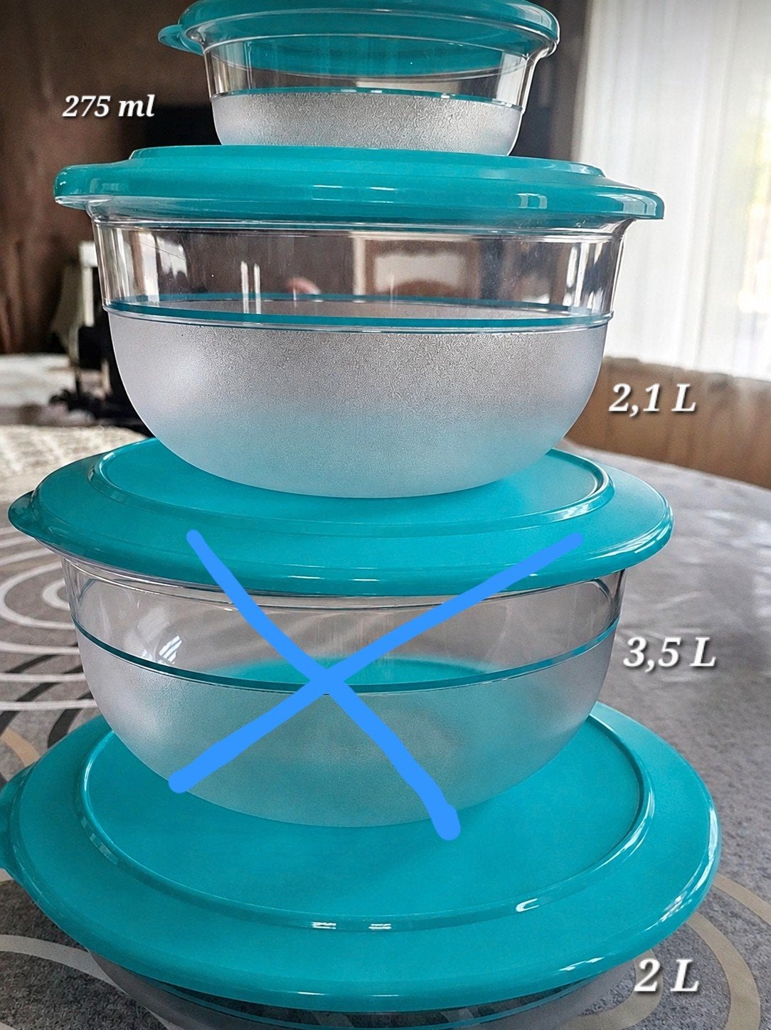 lot Plats de service élégance couleur inédit, Neuf, Hermétique, Récipient ou Bol, Bleu