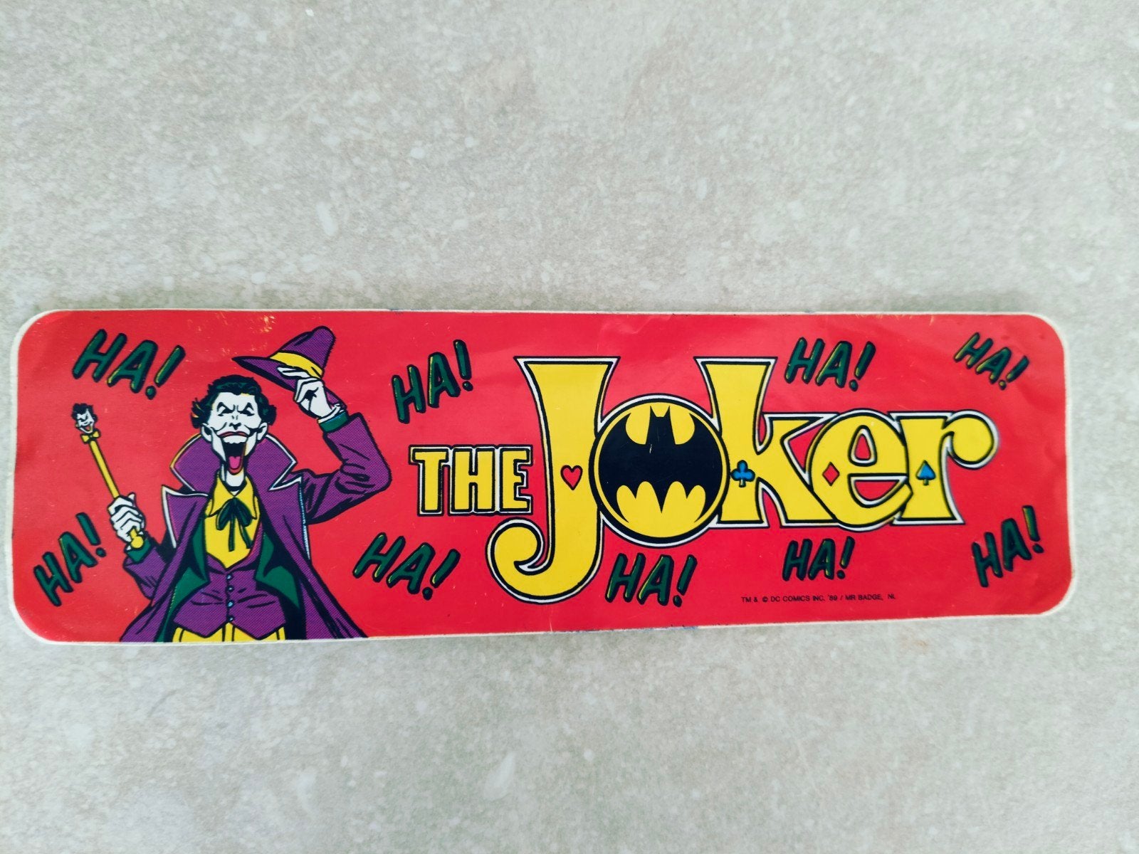 Oude retro sticker Batman the Joker dc comics 1989, Verzamelen, Verzenden