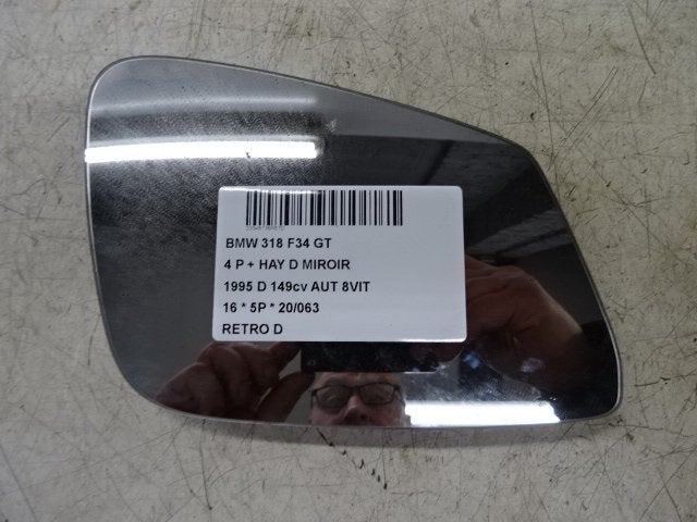 RETROVISEUR EXTERIEUR DROIT BMW 3 serie Gran Turismo (F34), Mevr. I. Hauben, Utilisé, BMW, Rue de l'Espoir 34 34
4030  GRIVEGNÉE, BE