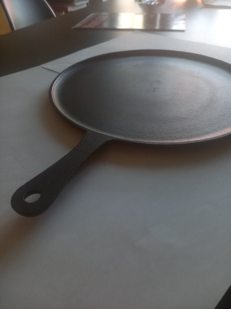 Crêpes en fonte Cousances (Le Creuset) diam 29 vintage, Poêle à crêpes, Le Creuset, Comme neuf, Enlèvement