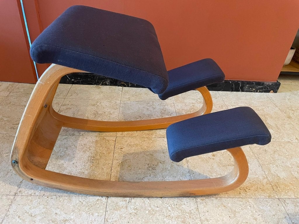 Stokke Variable Balans ergonomische kniestoel, Huis en Inrichting, Ophalen, Gebruikt, Grijs, Bureaustoel