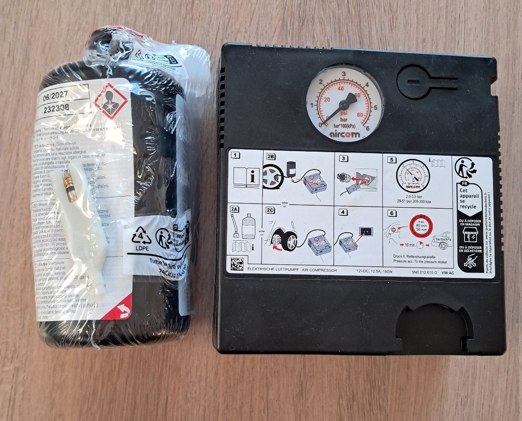 Aircom tyre sealent en compressor, Ophalen of Verzenden, Nieuw