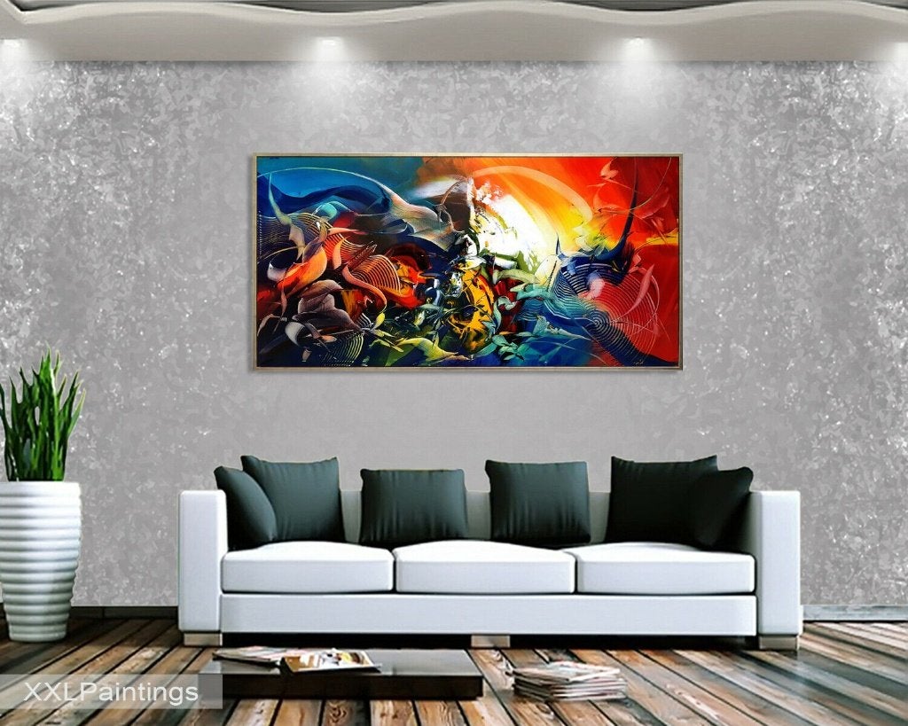 " Extasy " Acrylschilderij van Gia Hung 120 cm x 60 cm, Ophalen of Verzenden