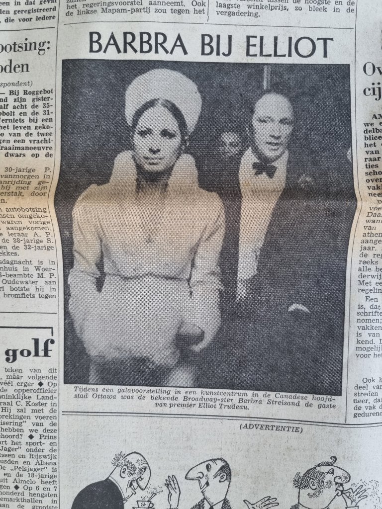 Barbra Streisand bij galavoorstelling in Ottawa (1970), Collections, Revues, Journaux & Coupures, Envoi, 1960 à 1980, Coupure(s)