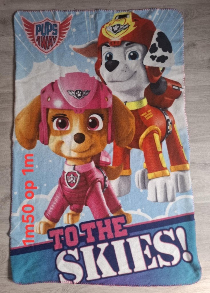 Plaid polaire Paw Patrol, Enlèvement ou Envoi, Couverture, Comme neuf, Lavable