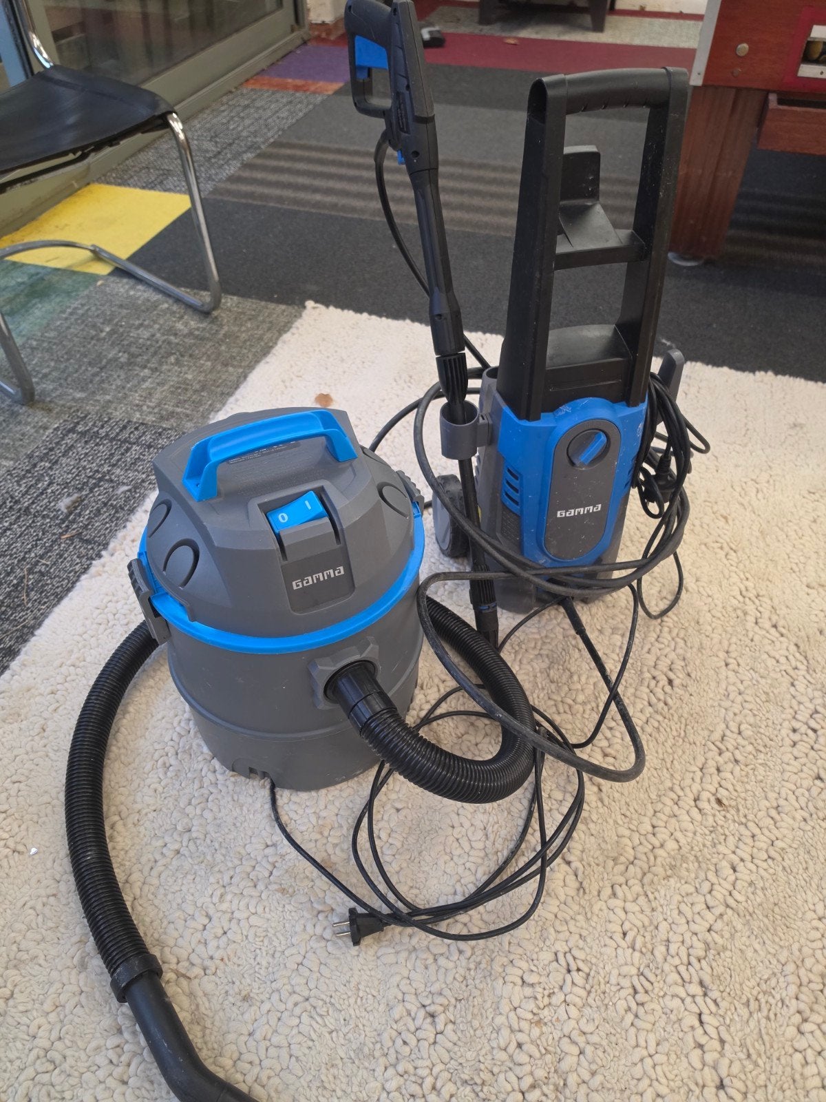 hogedrukreiniger + stofzuiger GAMMA + microvezeldoeken, Tuin en Terras, Met autostop en -start, Ophalen of Verzenden, Zo goed als nieuw